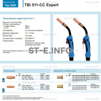 Горелка для полуавтоматической сваркиTBi 511-CC Expert, длина 3 m. - st-e.info - Зеленоград