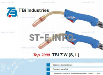 Горелка для полуавтоматической сварки TBi 7W-blue-ESW long, длина 3 метра - st-e.info - Зеленоград