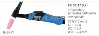 Горелка для аргонодуговой сварки TIG SR-P 17 FX TBi  8 м (газовое охлаждение) - st-e.info - Зеленоград